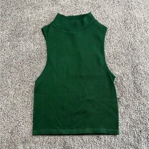 Zara Mockneck Ribbed Top. NWT